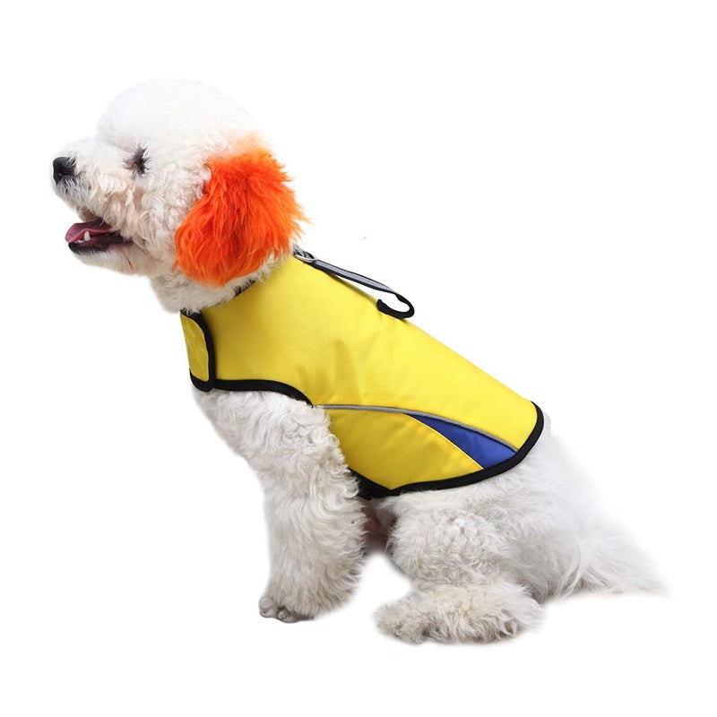 WINBATE Dog Anxiety Jacket- Keep Calmig Vest Thunder Coat with D-Ring and Training Handle for Smaller Dogs(Yellow) - Image 1